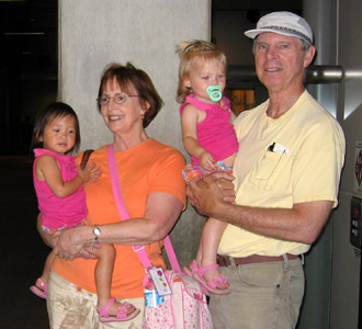 Waiting for the elevator (one of our favorite rides)